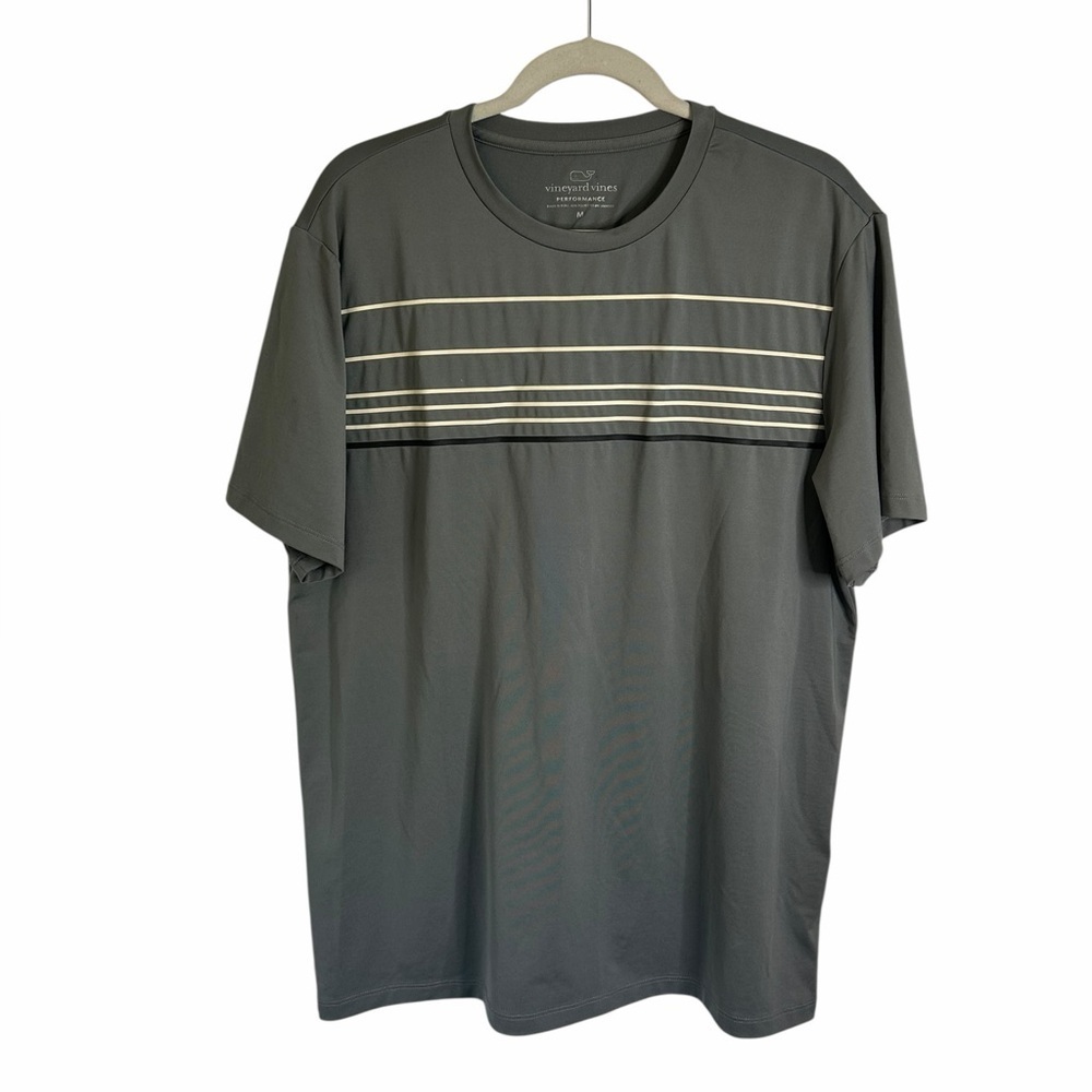 Vineyard Vines Grey Engineered Tennis Performance T-shirt Mens Size Medium